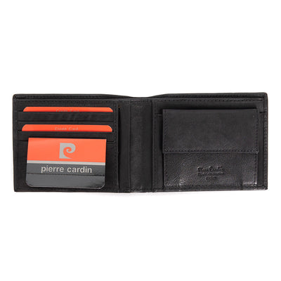 Pierre Cardin | Мъжко кожено портмоне за карти GPB115, Черен