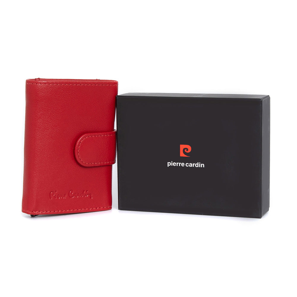 Pierre Cardin | Дамско портмоне от естествена кожа GPD446, Червен 2