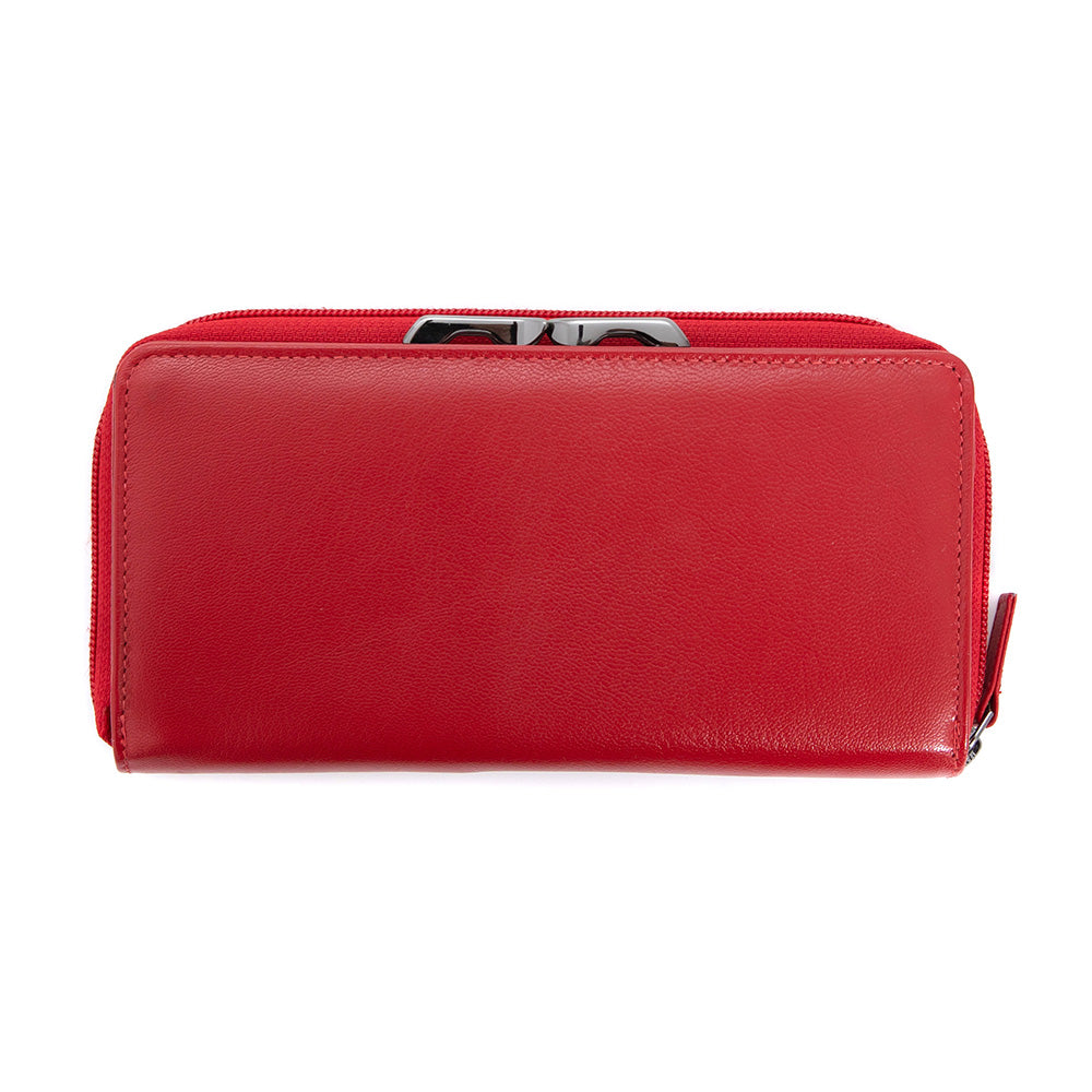 Pierre Cardin | Дамско портмоне от естествена кожа GPD452, Червен 4