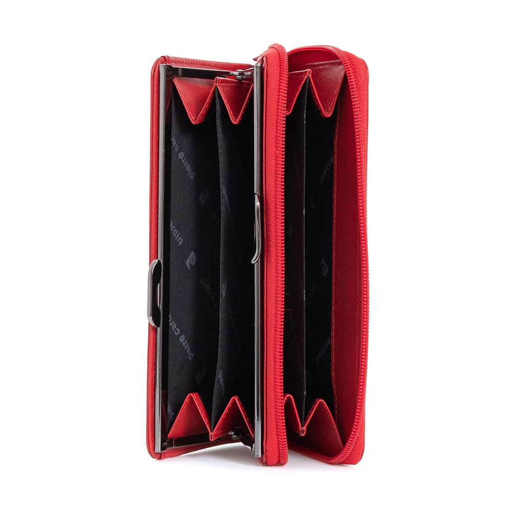 Pierre Cardin | Дамско портмоне от естествена кожа GPD452, Червен 3