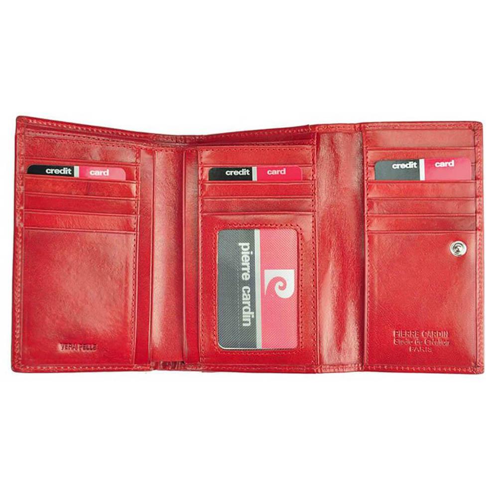 Pierre Cardin | Дамско портмоне от естествена кожа GPD140, Бордо 4