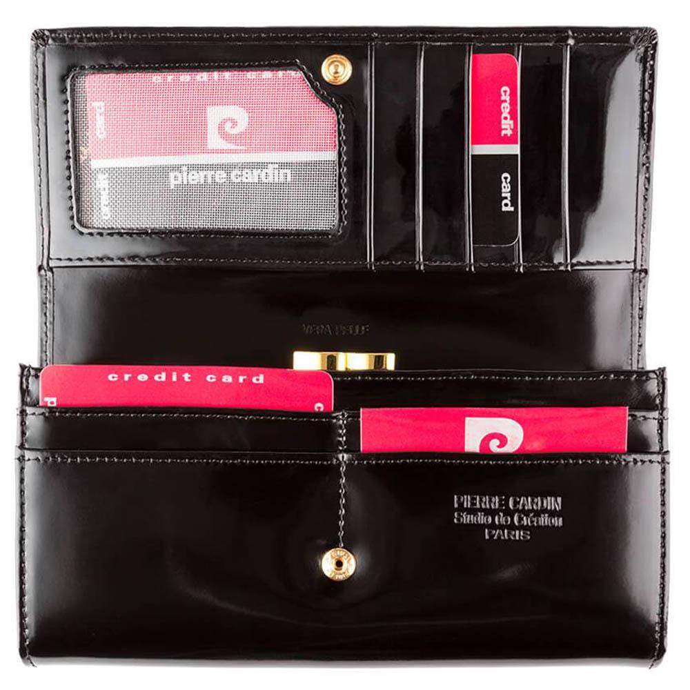 Pierre Cardin | Дамско портмоне от естествена кожа GPD144, Черен 4