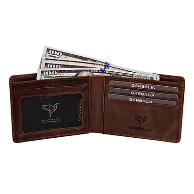 Garbalia | Мъжко кожено портмоне за карти ASR-PB006, Кафяв 2