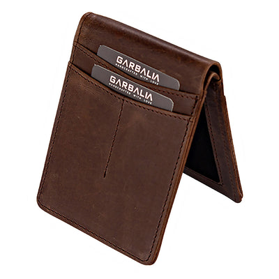 Garbalia | Мъжко кожено портмоне за карти ASR-PB006, Кафяв 4