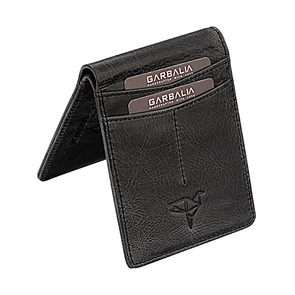 Garbalia | Мъжко кожено портмоне за карти ASR-PB006, Черен 4