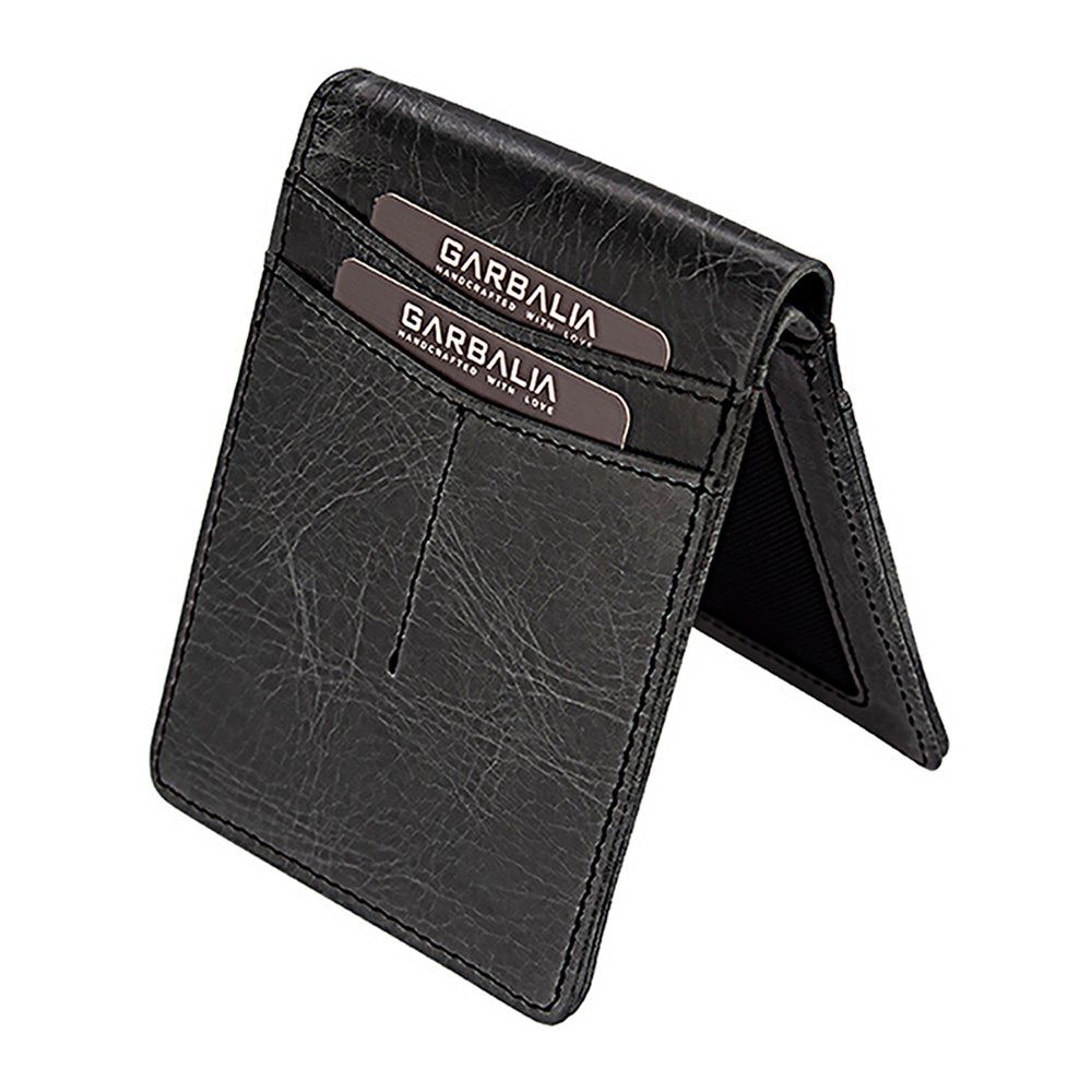 Garbalia | Мъжко кожено портмоне за карти ASR-PB006, Черен 3