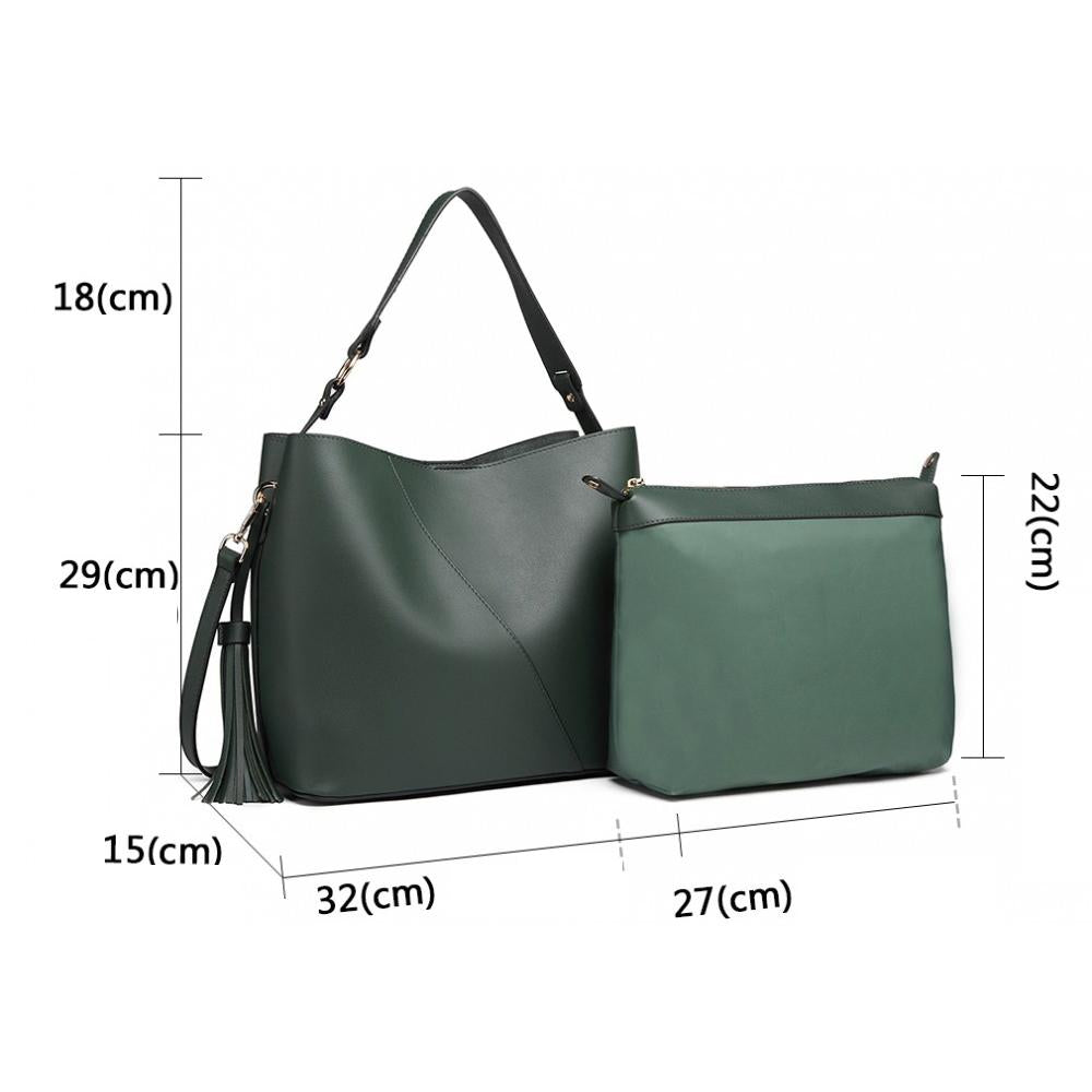Дамска чанта Aisha, Зелен 6