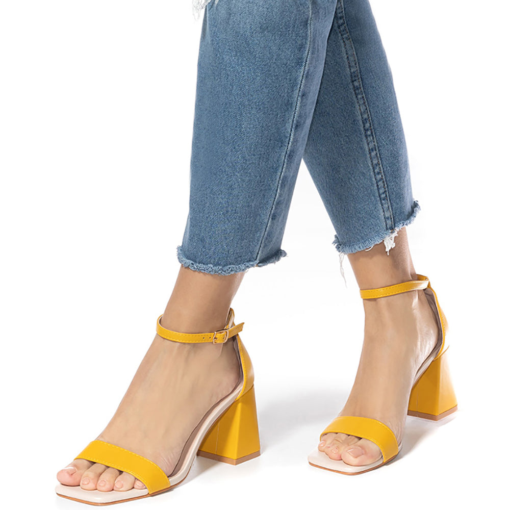 Дамски сандали Calynda, Жълт 1