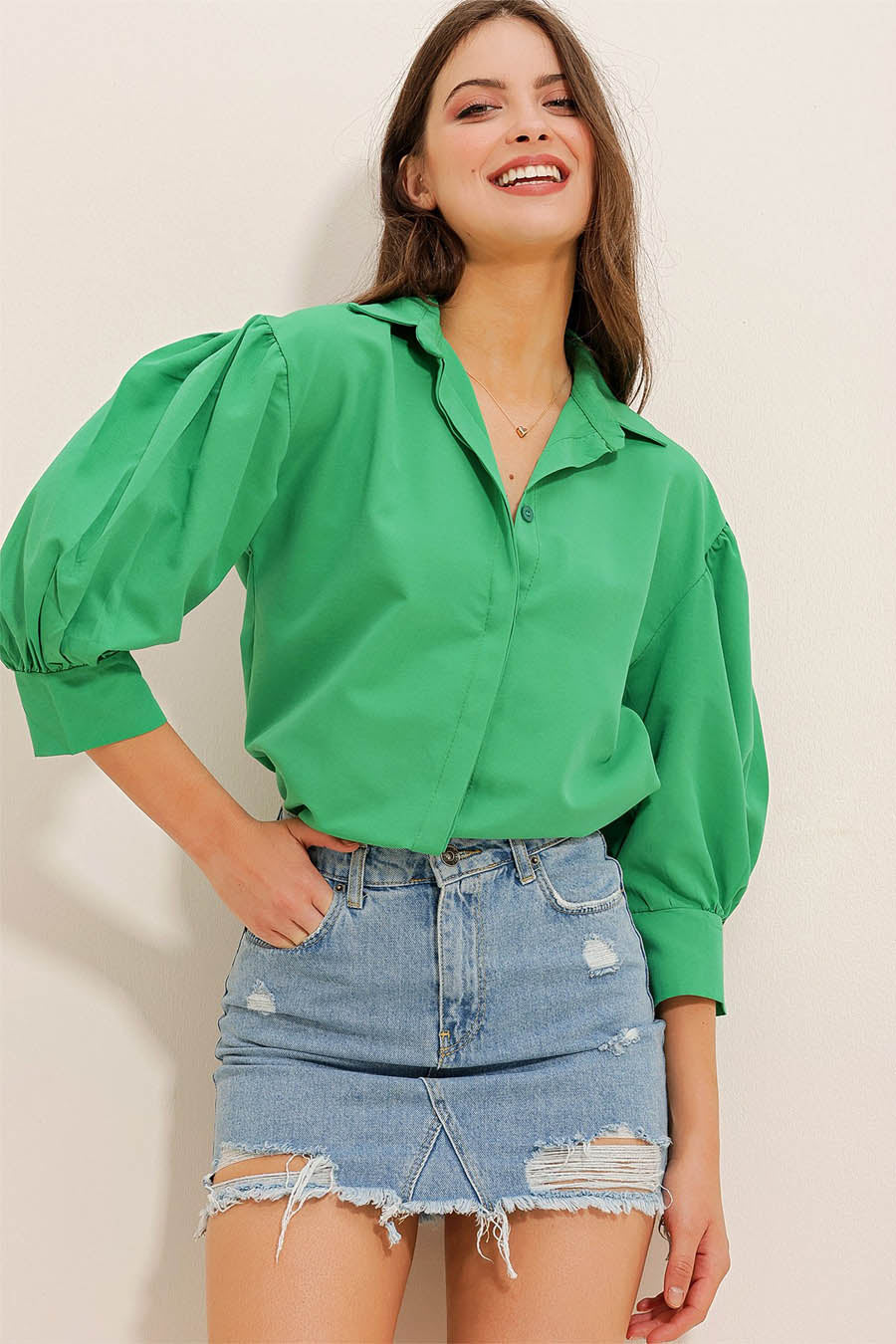 Дамска риза Maryam, Зелен 2