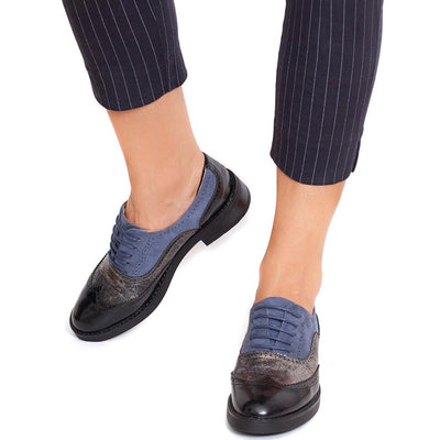 Дамски обувки Claudette, Черен/Светло син 1