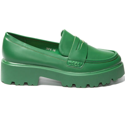 Дамски обувки Ebio, Тъмно зелен 3