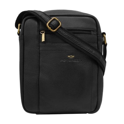 Мъжка кожена чанта GBU567, Черен 1