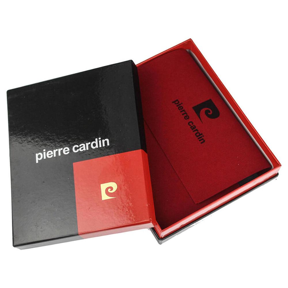 Pierre Cardin | Мъжки кожен портфейл GPB004, Черен/Червен 2