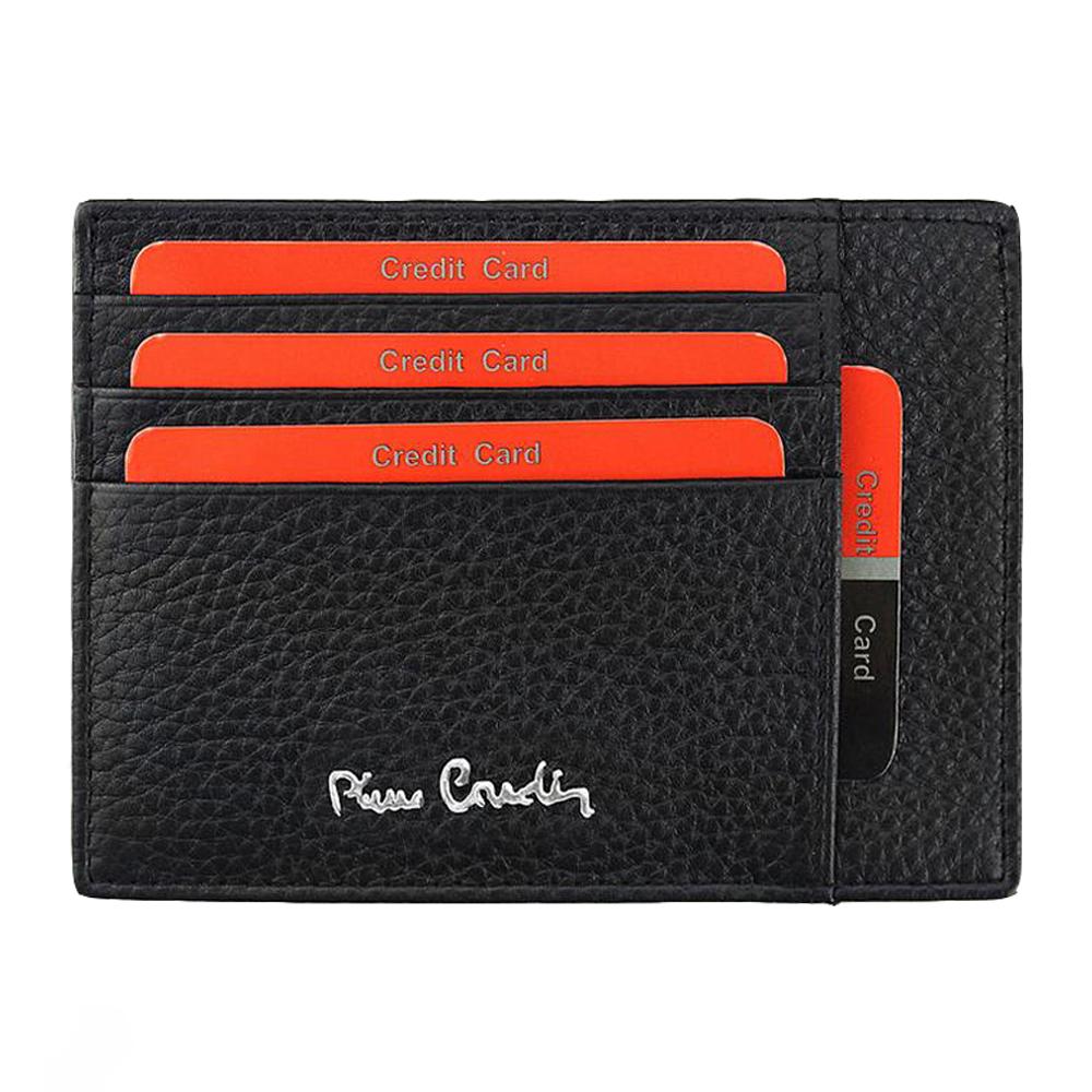 Pierre Cardin | Мъжко кожено портмоне за карти GPB006, Черен 1