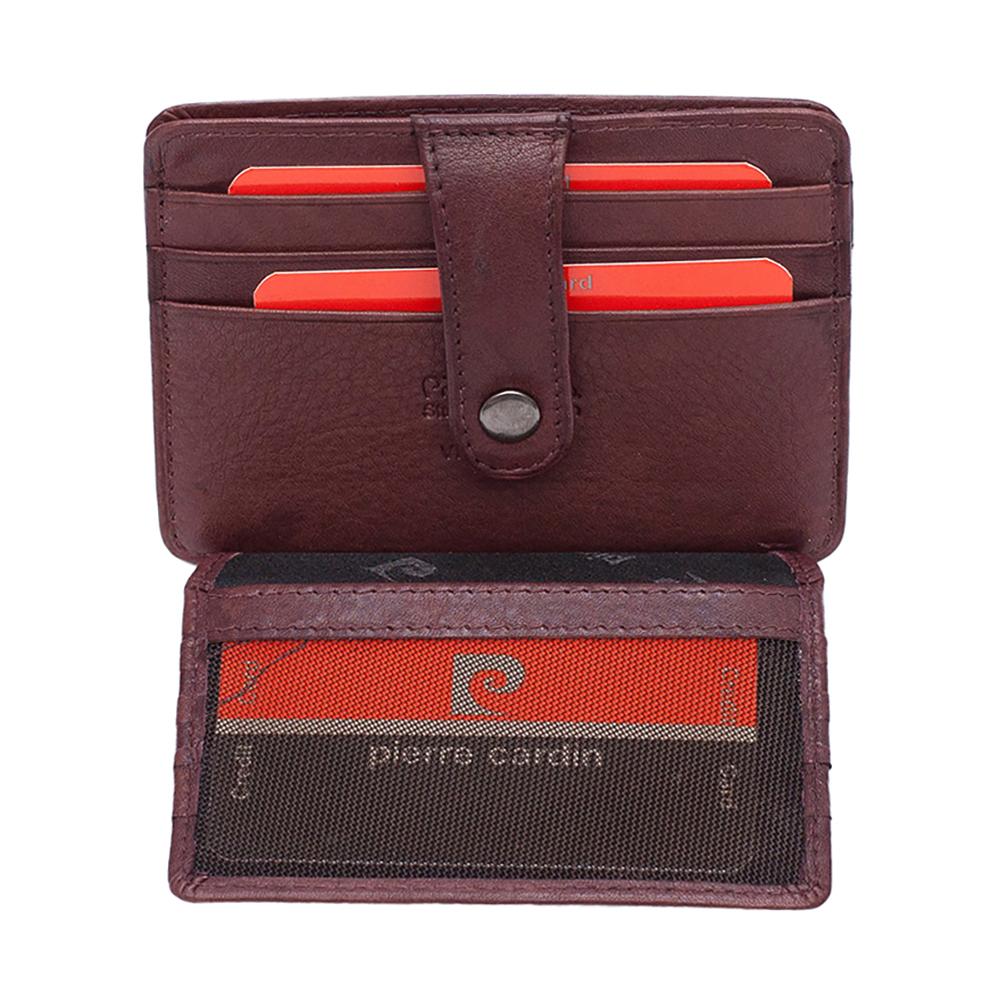 Pierre Cardin | Мъжко кожено портмоне за карти GPB007, Бургундия 3