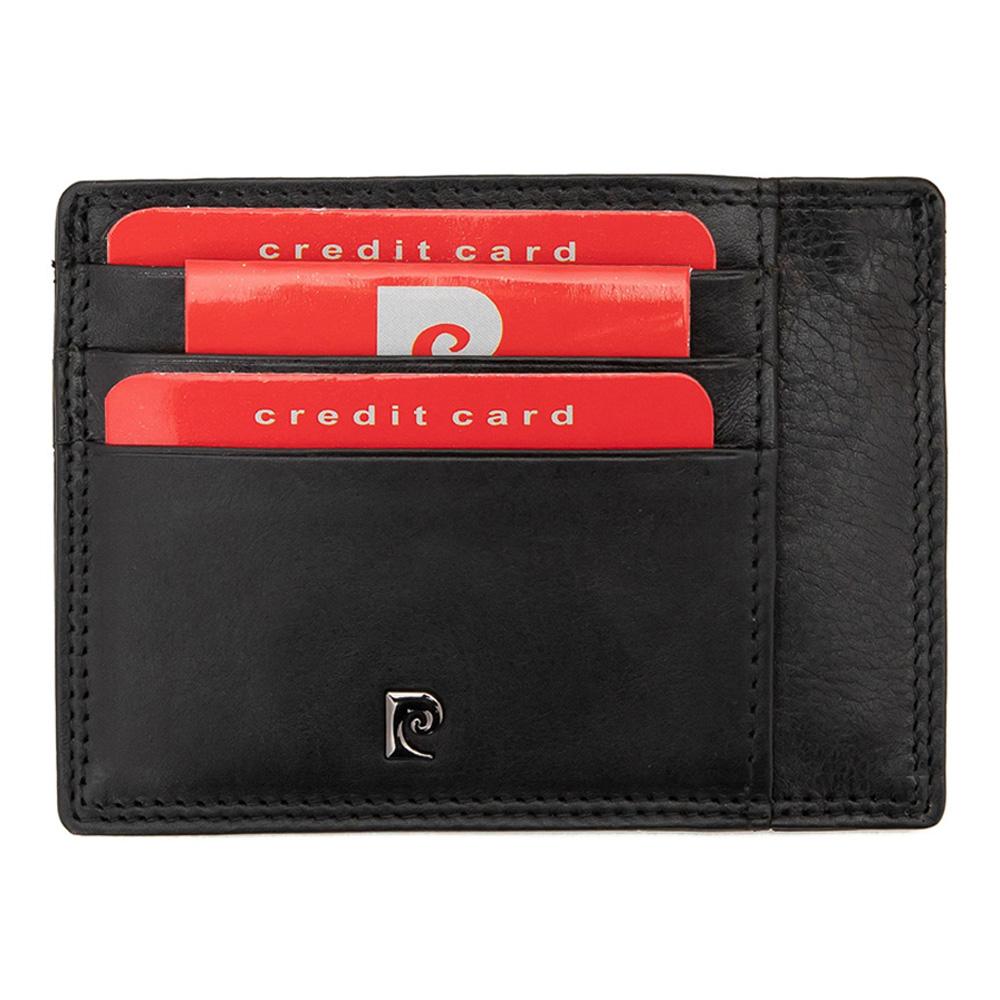 Pierre Cardin | Мъжко кожено портмоне за карти GPB026, Черен 1