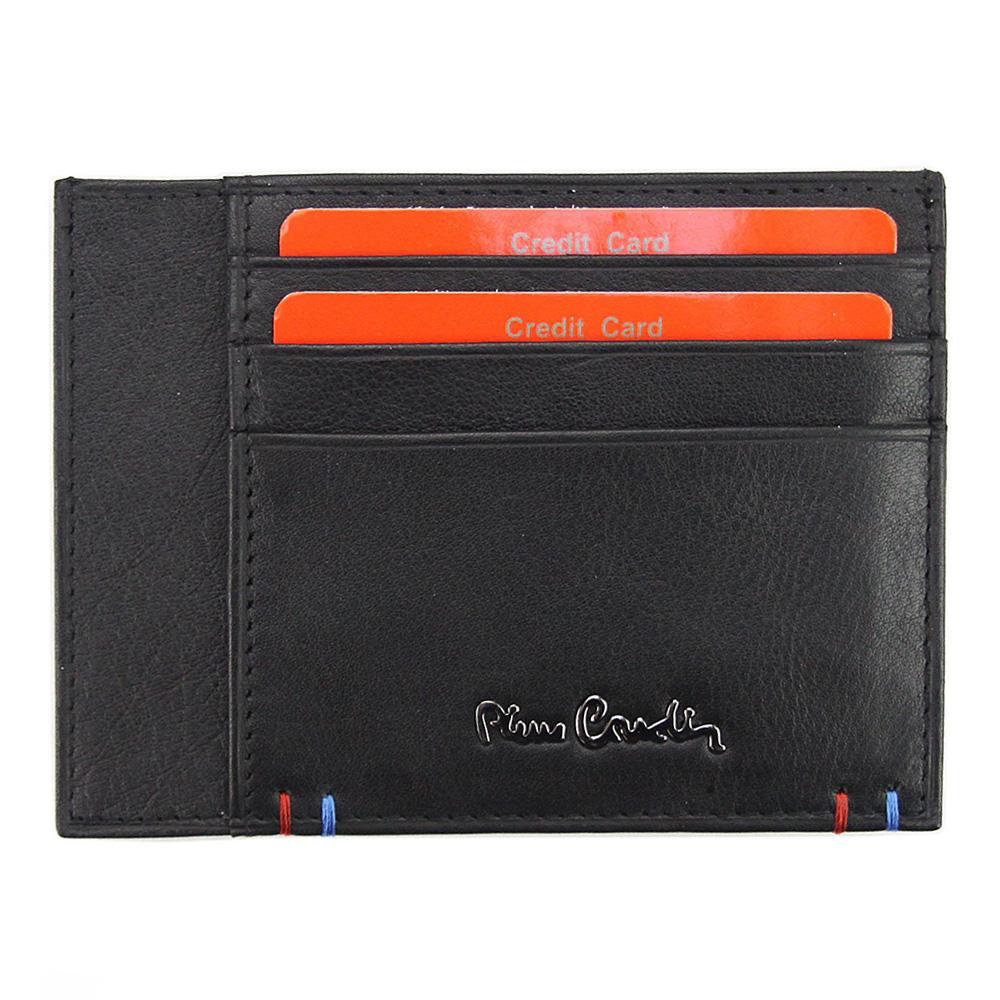 Pierre Cardin | Мъжко кожено портмоне за карти GPB046, Черен 1