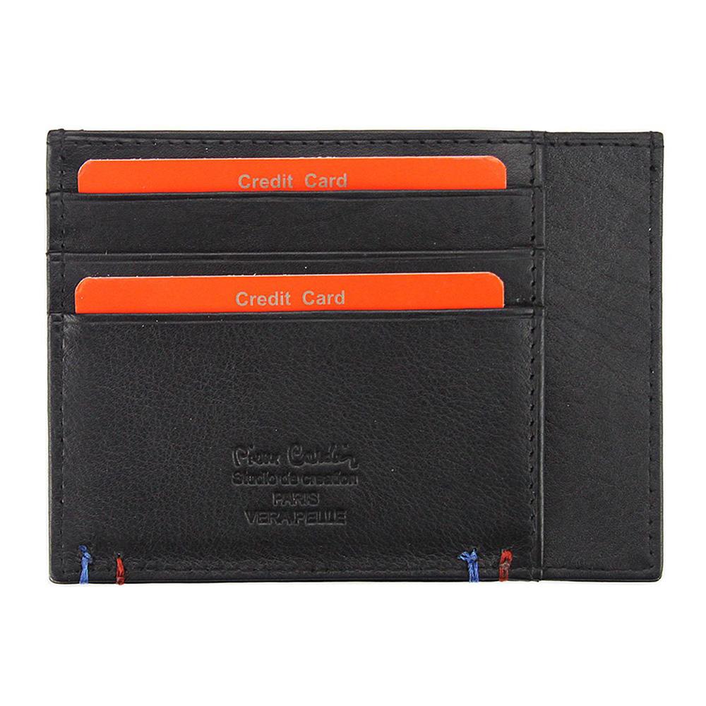 Pierre Cardin | Мъжко кожено портмоне за карти GPB046, Черен 2