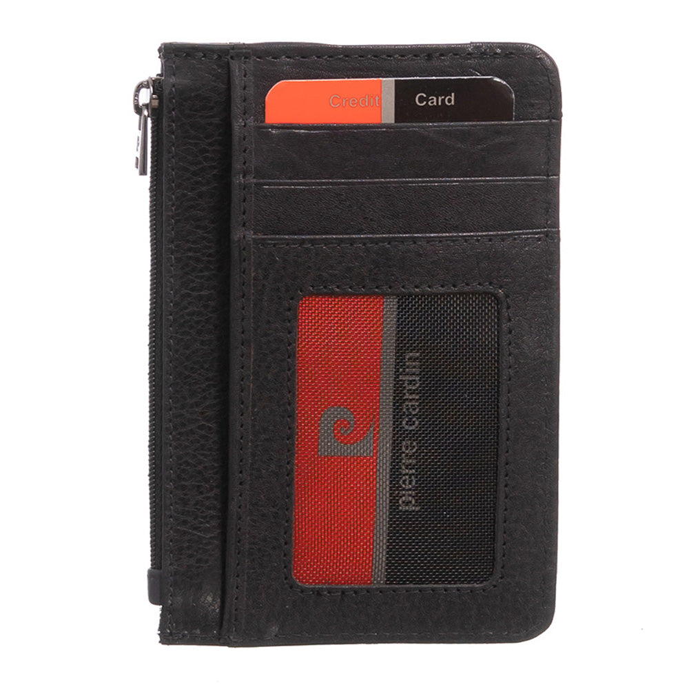 Pierre Cardin | Мъжко кожено портмоне за карти GPB049, Черен 4