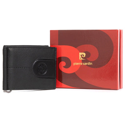 Pierre Cardin | Мъжко кожено портмоне за карти GPB062, Черен 2
