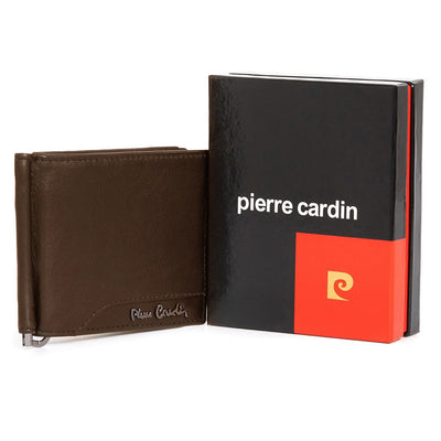 Pierre Cardin | Мъжко кожено портмоне за карти GPB064, Тъмно кафяво 2