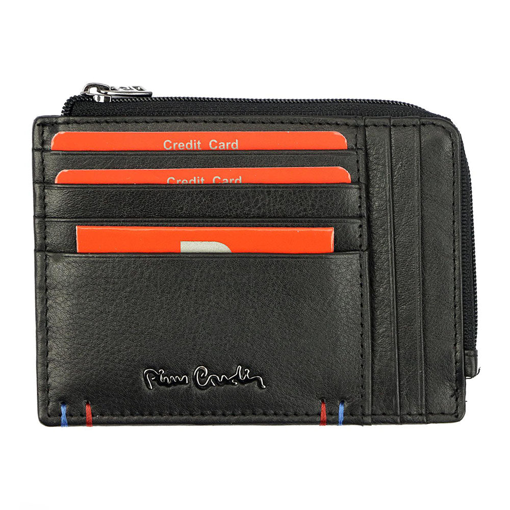 Pierre Cardin | Мъжко кожено портмоне за карти GPB066, Черен 1