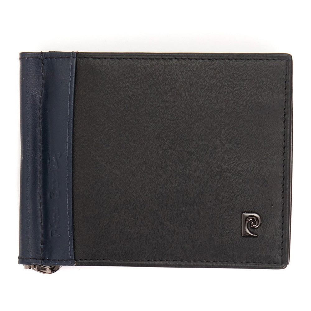Pierre Cardin | Мъжко кожено портмоне за карти GPB075, Черен/Син - с RFID защита 1