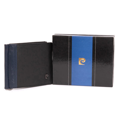 Pierre Cardin | Мъжко кожено портмоне за карти GPB075, Черен/Син - с RFID защита 2