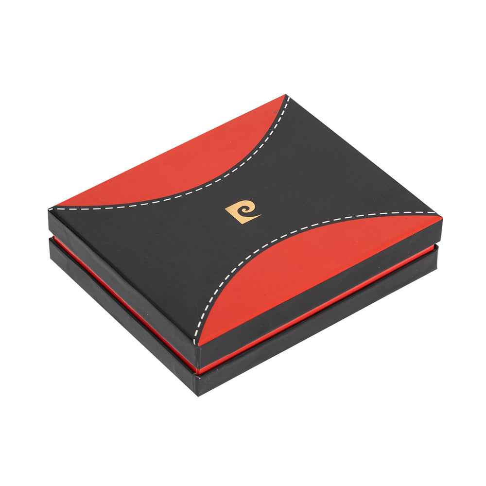 Pierre Cardin | Мъжко кожено портмоне за карти GPB081, Черен/Син 6