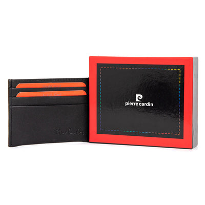 Pierre Cardin | Мъжко кожено портмоне за карти GPB086, Черен 2