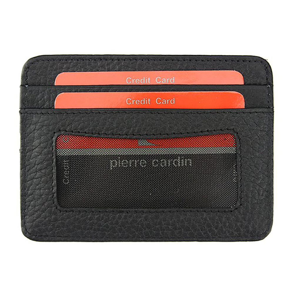 Pierre Cardin | Мъжко кожено портмоне за карти GPB091, Черен 6