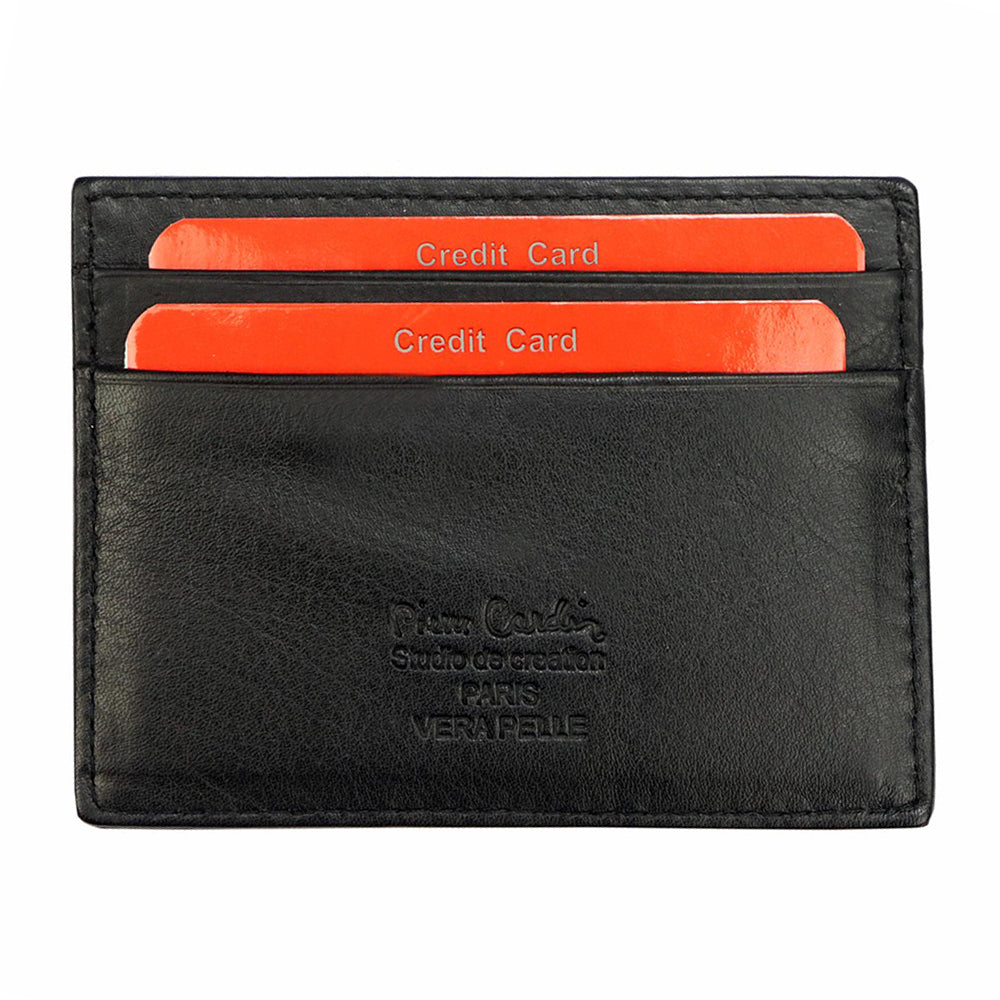 Pierre Cardin | Мъжко кожено портмоне за карти GPB092, Черен 3