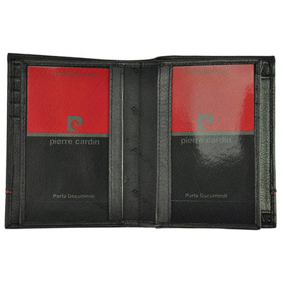 Pierre Cardin | Мъжки кожен портфейл GPB326, Черен/Червен - с RFID защита 6