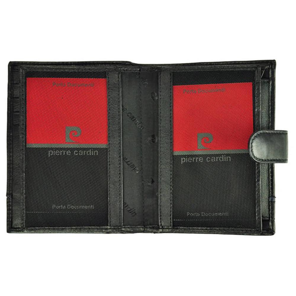 Pierre Cardin | Мъжки кожен портфейл GPB327, Черен/Син - с RFID защита 8