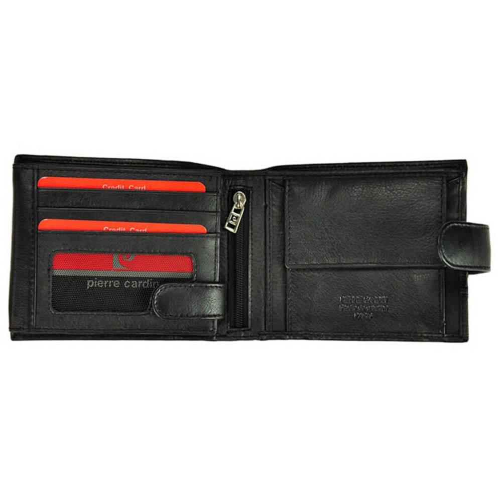 Pierre Cardin | Мъжки кожен портфейл GPB328, Черен/Червен - с RFID защита 4