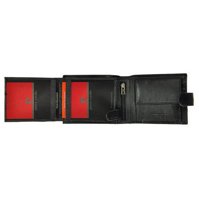 Pierre Cardin | Мъжки кожен портфейл GPB328, Черен/Червен - с RFID защита 5