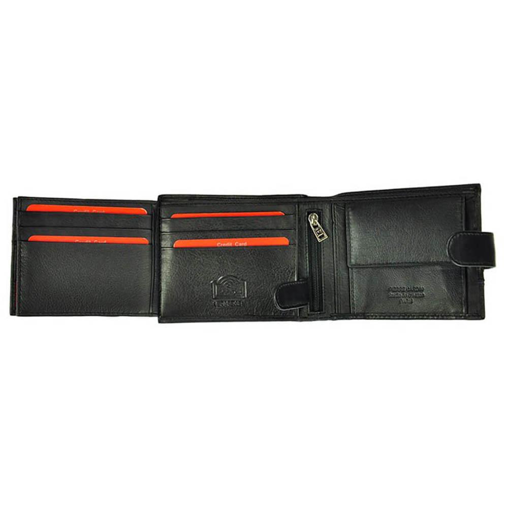 Pierre Cardin | Мъжки кожен портфейл GPB328, Черен/Червен - с RFID защита 6