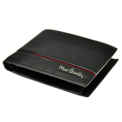 Pierre Cardin | Мъжки кожен портфейл GPB329, Черен/Червен - с RFID защита 3