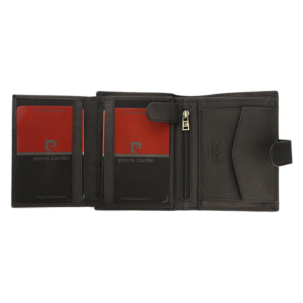 Pierre Cardin | Мъжки кожен портфейл GPB399, Черен - с RFID защита 5