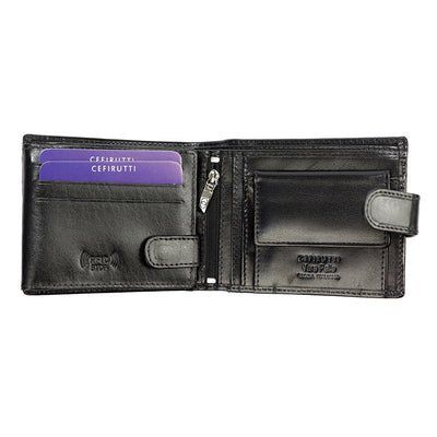 Мъжки кожен портфейл GPB556, Черен - с RFID защита