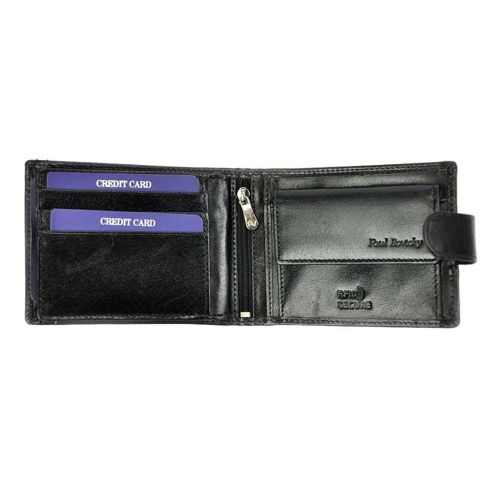 Мъжки кожен портфейл GPB590, Черен - с RFID защита 3