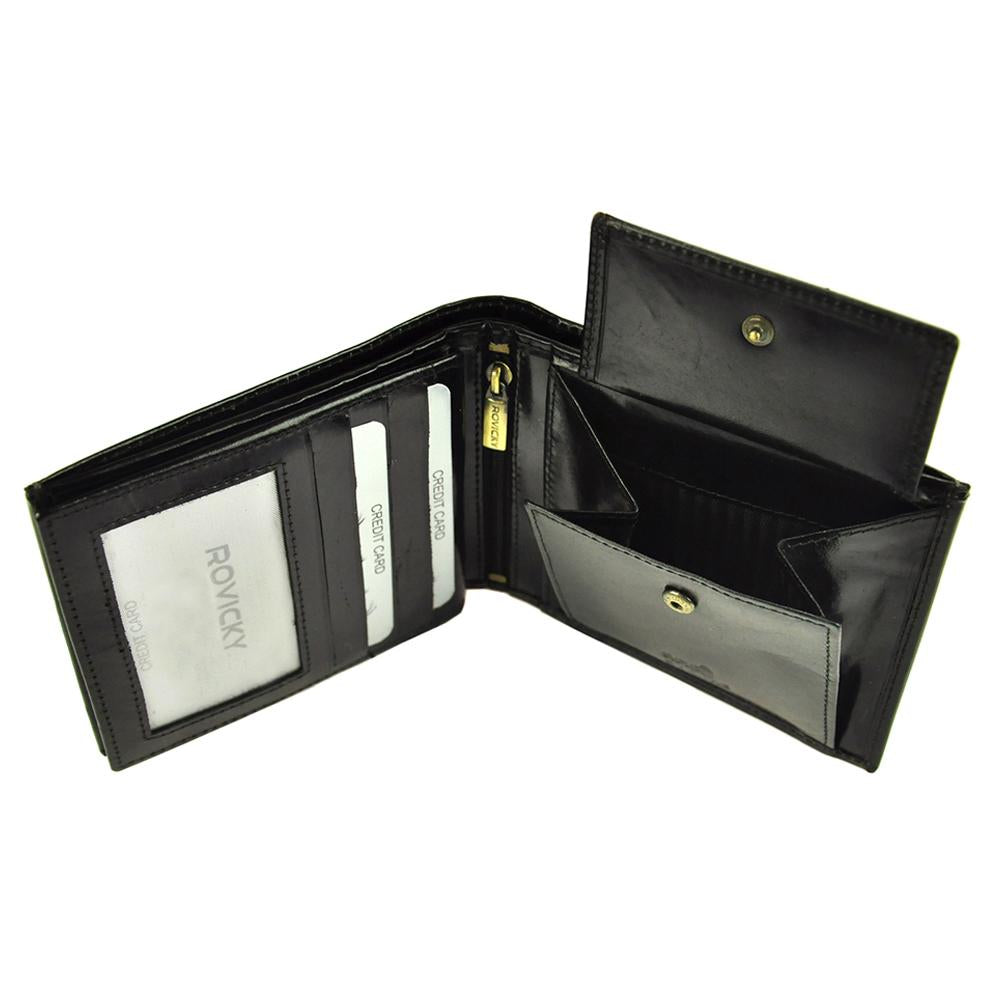 Мъжки кожен портфейл GPB591, Черен - с RFID защита 5