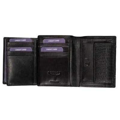 Мъжки кожен портфейл GPB599, Черен - с RFID защита 4