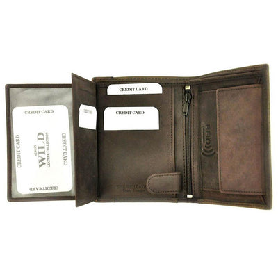 Мъжки кожен портфейл GPB601, Кафяв - с RFID защита 5