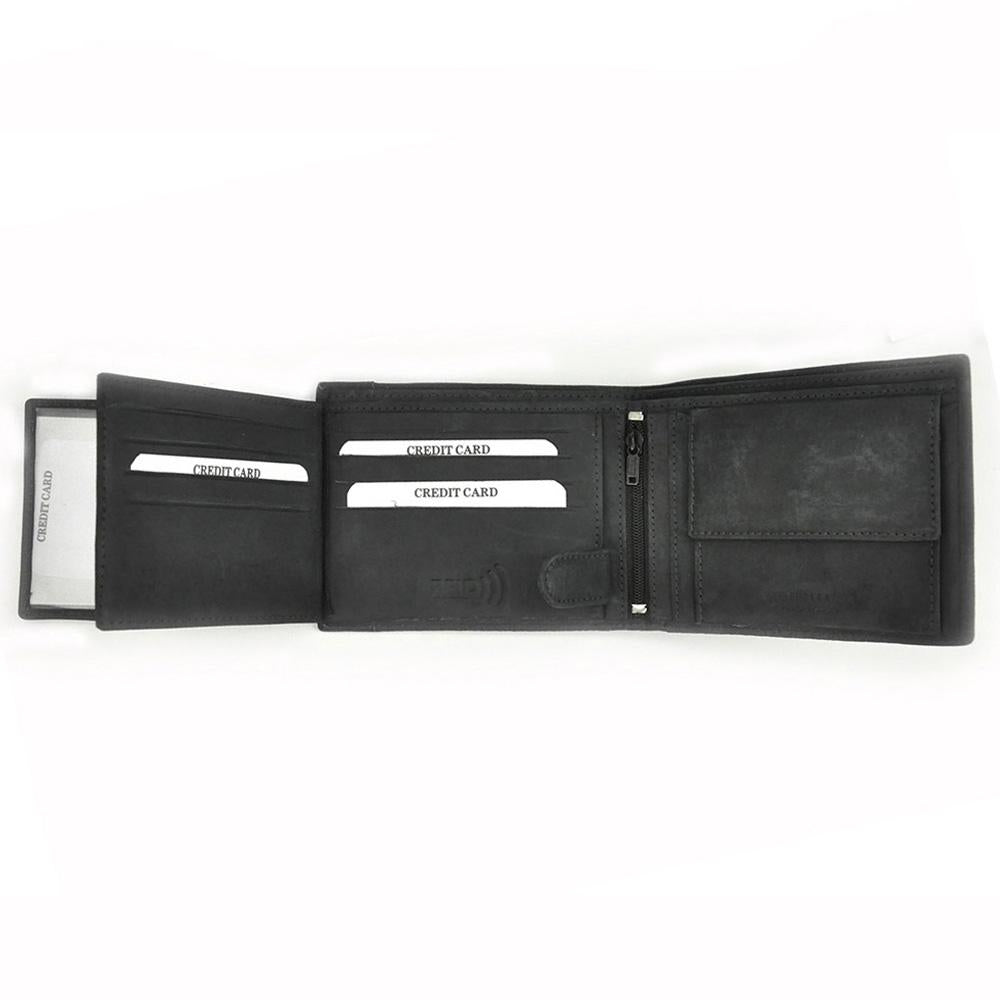 Мъжки кожен портфейл GPB604, Черен - с RFID защита 5