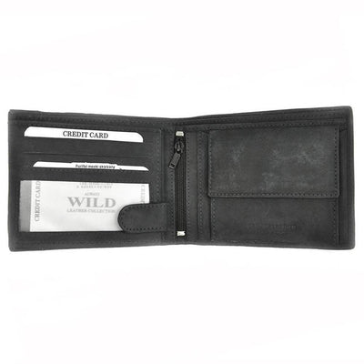 Мъжки кожен портфейл GPB604, Черен - с RFID защита 7