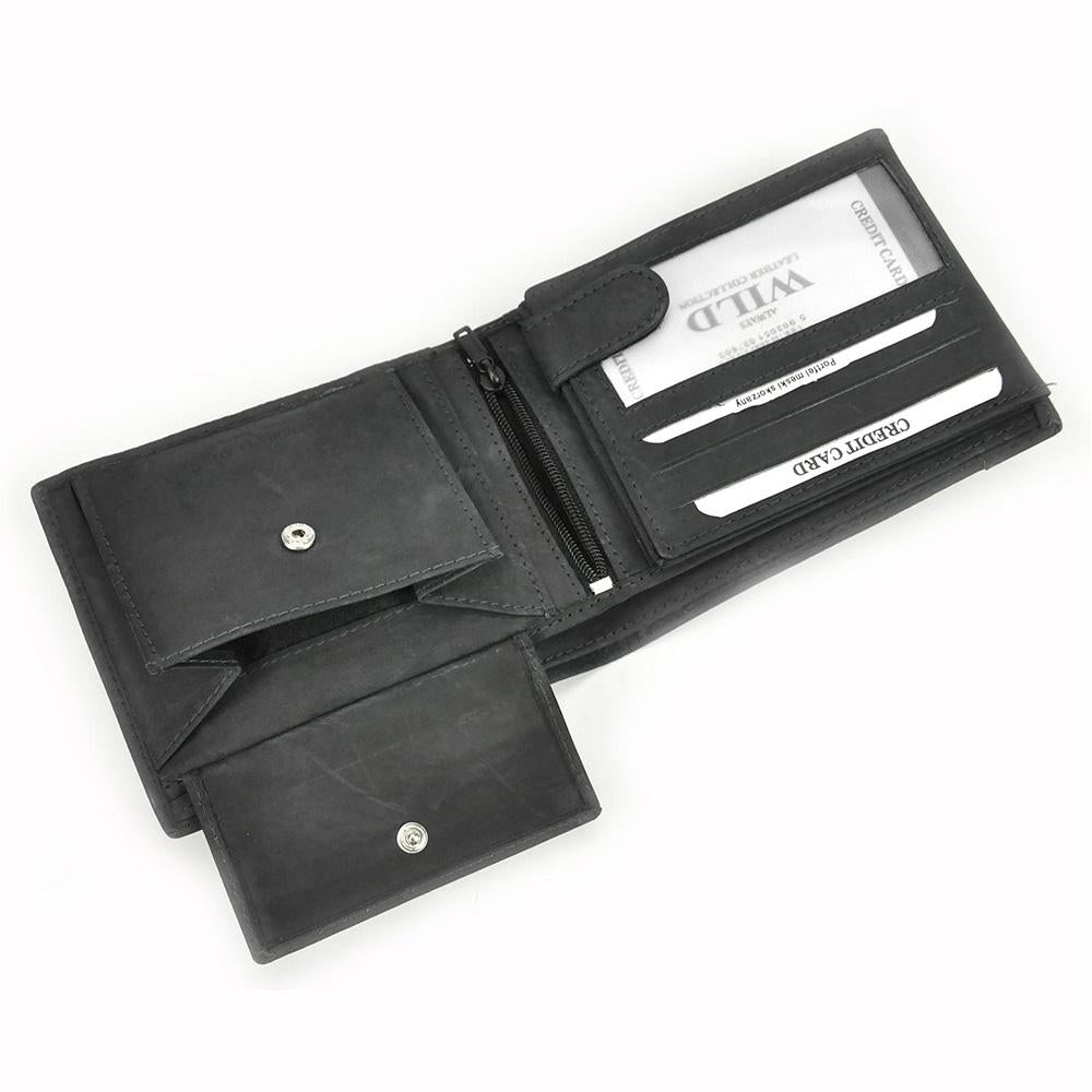 Мъжки кожен портфейл GPB604, Черен - с RFID защита 8