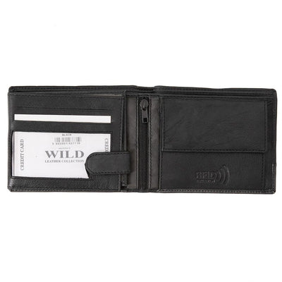 Мъжки кожен портфейл GPB610, Черен - с RFID защита 3