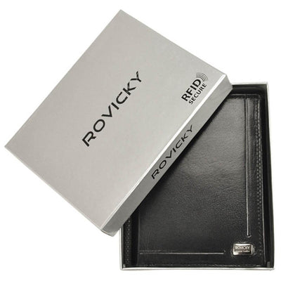 Мъжки кожен портфейл GPB628, Черен - с RFID защита 2