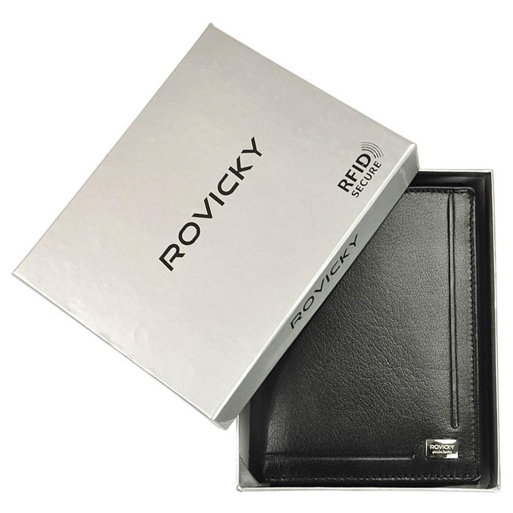 Мъжки кожен портфейл GPB629, Черен - с RFID защита 2